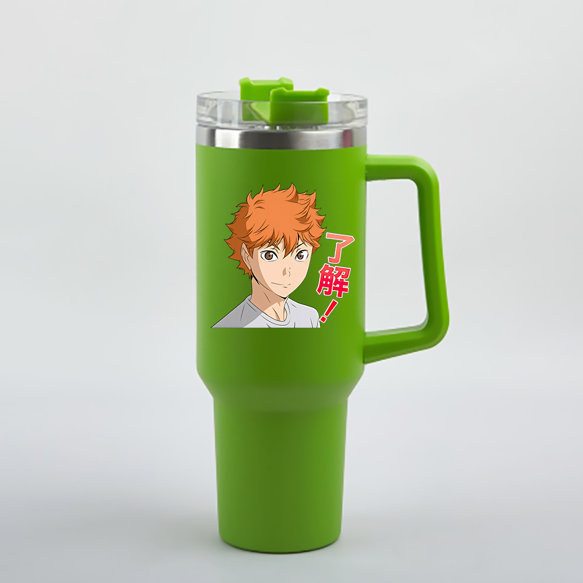 （画像用） ハイキュー!! Haikyu!! 1200mL車用タンブラー - クリスタルステッカー（プラスチックストロー付き）